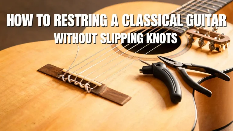 How to Restring a Classical Guitar Without Slipping Knots?