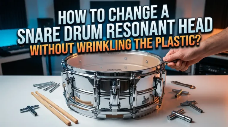 How to Change a Snare Drum Resonant Head Without Wrinkling the Plastic?