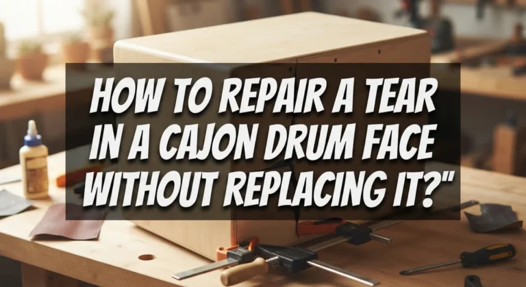 How to Repair a Tear in a Cajon Drum Face Without Replacing It?