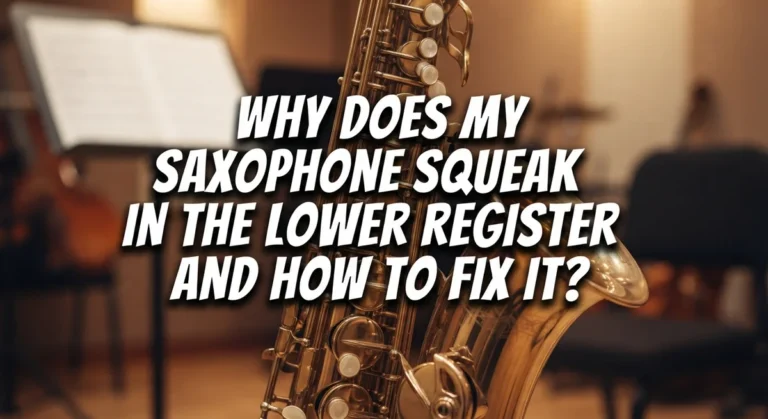 Why Does My Saxophone Squeak in the Lower Register and How to Fix It?